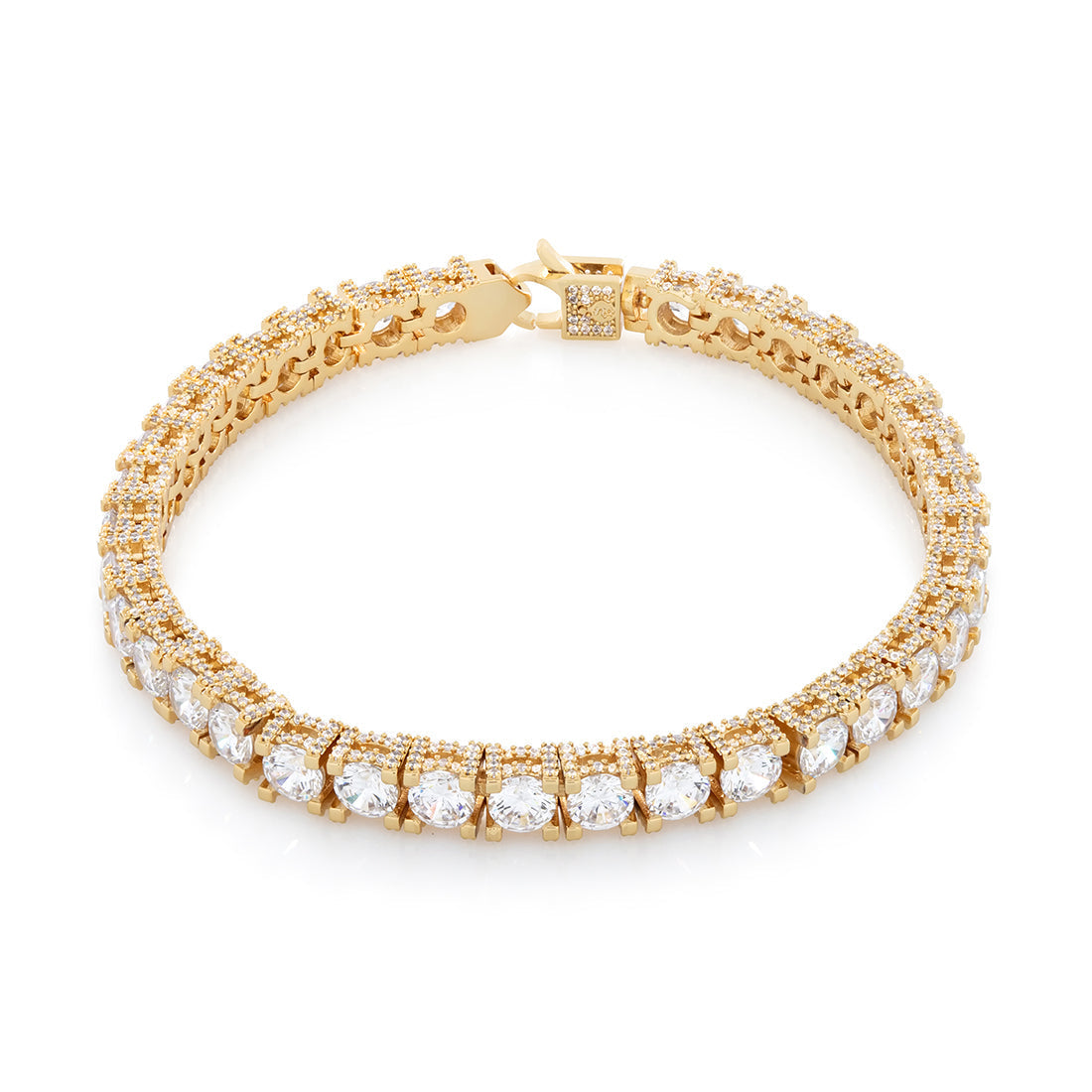 Gold Plated / 14K Gold / 8" 5mm Icy Tennis Bracelet